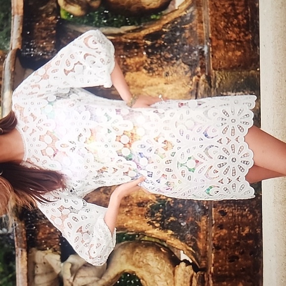 Johnny Was Dresses & Skirts - JOHNNY WAS LISETTA LACE MINI DRESS SIZE M